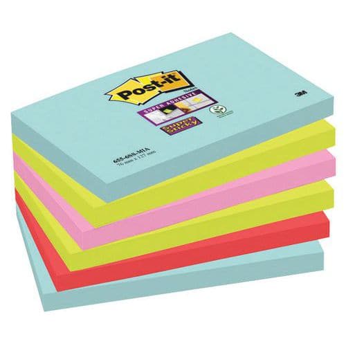 Samolepící bločky Post-it, 127 x 76 mm, 90 listů, Miami