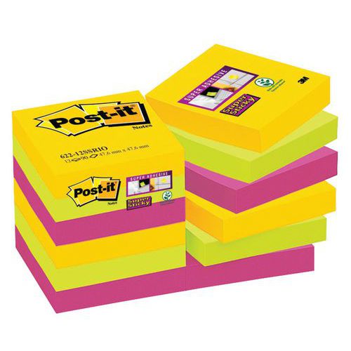Samolepící bločky Post-it, 47 x 47 mm, 90 listů, Rio