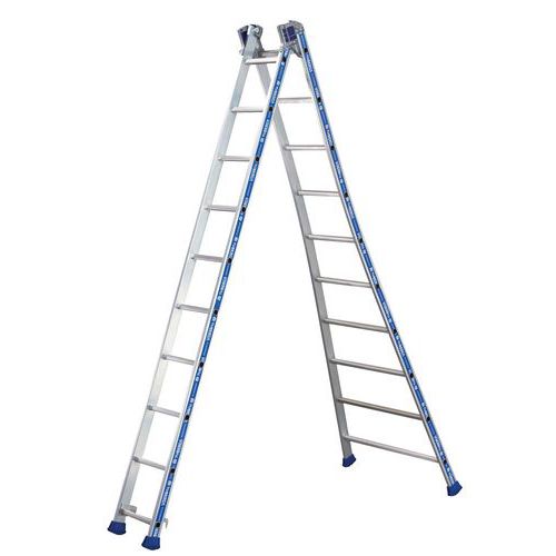 Hliníkový žebřík Platinum 300 Pro Tubesca-Comabi, 2 x 10 příček