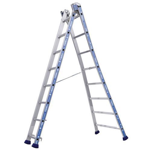 Hliníkový žebřík Platinum 300 Pro Tubesca-Comabi, 2 x 8 příček