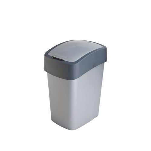 Plastový odpadkový koš Pacific, objem 9 l, šedý/antracit