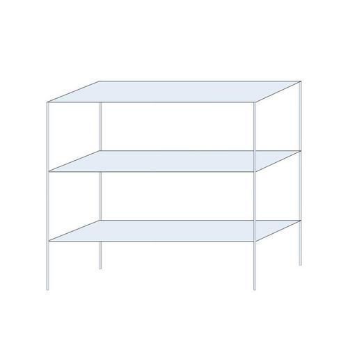 Kovový regál Andras, základní, 200 x 200 x 60 cm, 1 200 kg, 3 police, pozink