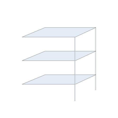 Kovový regál Andras, přístavbový, 200 x 150 x 80 cm, 1 200 kg, 3 police, pozink