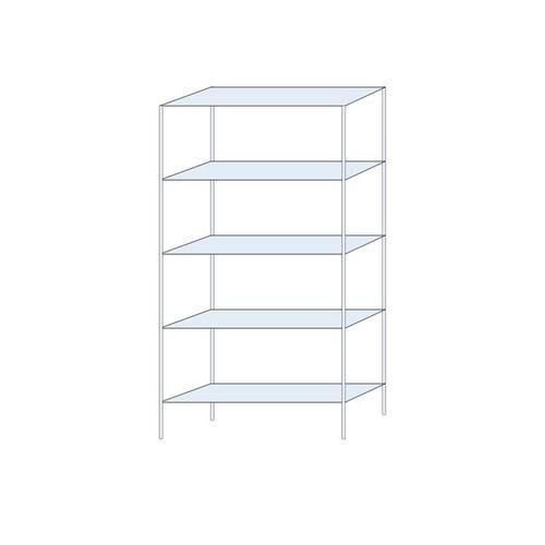 Kovový regál Tauret, základní 200 x 100 x 30 cm, 1 200 kg, 5 polic, pozink