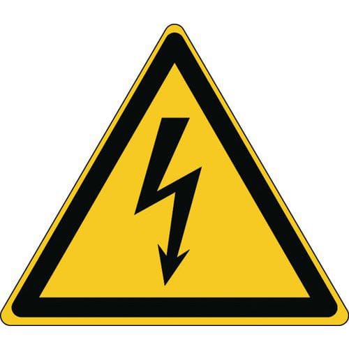 Výstražná tabulka – „Elektrické napětí“ – rozměr: 200 mm, polypropylen