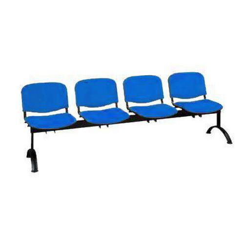 Lavice ISO Plast, čtyřmístná, modrá