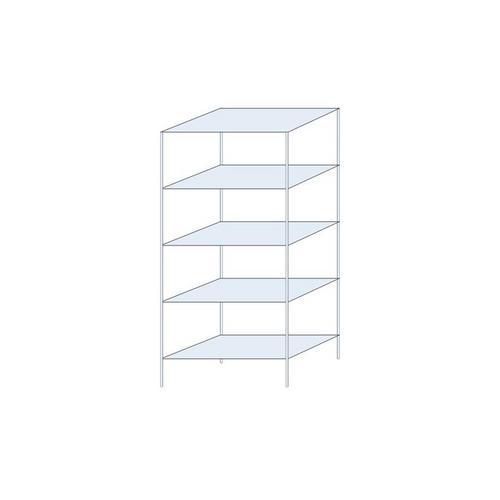 Kovový regál Perun, základní 200 x 90 x 50 cm, 925 kg, 5 polic, pozink