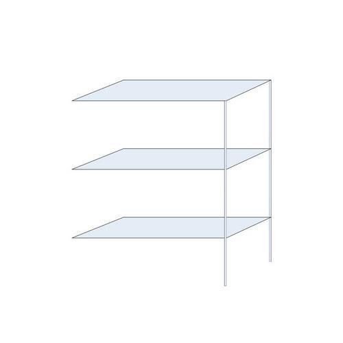 Kovový regál Andras, přístavbový, 200 x 150 x 60 cm, 1 200 kg, 3 police, pozink