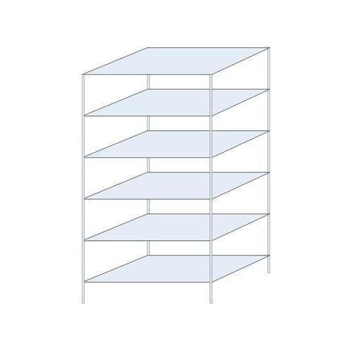 Kovový regál Taranis, základní, 250 x 130 x 80 cm, 1 320 kg, 6 polic, stříbrný