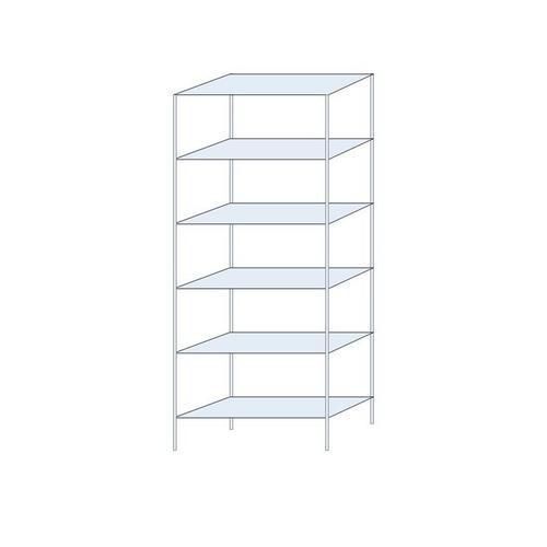 Kovový regál Ogmios, základní, 250 x 100 x 40 cm, 1 700 kg, 6 polic, 250 kg/police, pozink