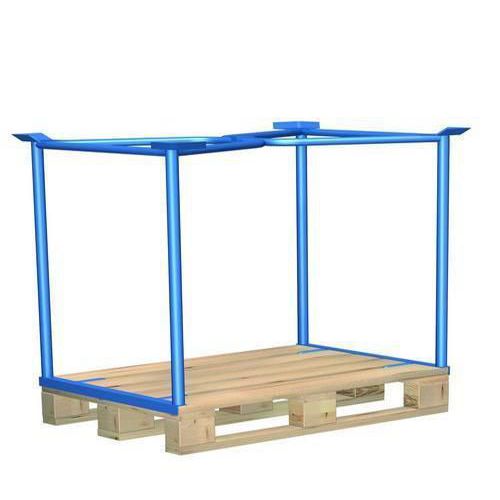 Paletový nástavec typ 65, modrý, 80 x 120 x 80 cm