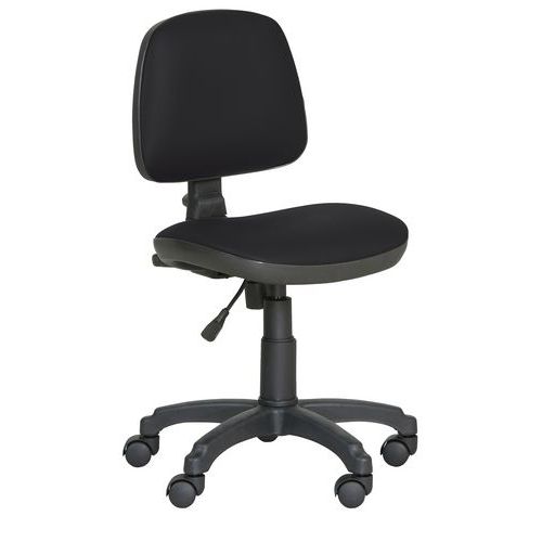 Pracovní židle Monako s tvrdými kolečky, černá