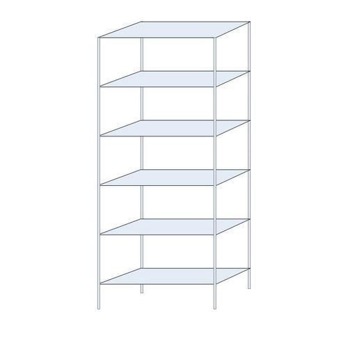 Kovový regál Tauret, základní 250 x 100 x 40 cm, 1 200 kg, 6 polic, pozink