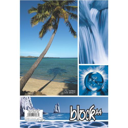 Blok kroužkový s horní spirálou, A4, čistý, 5 ks