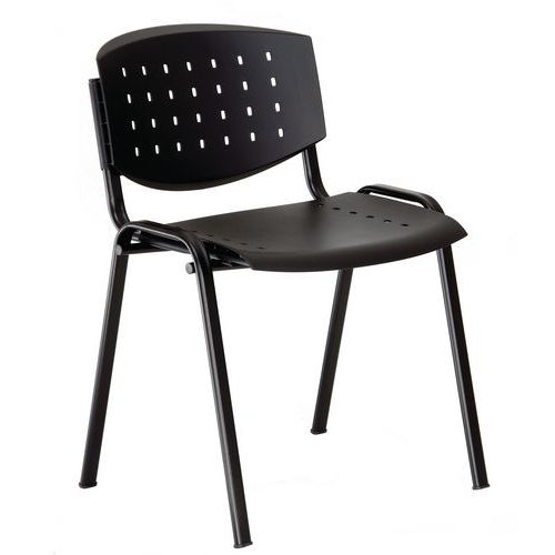 Plastová jídelní židle Layer, černá