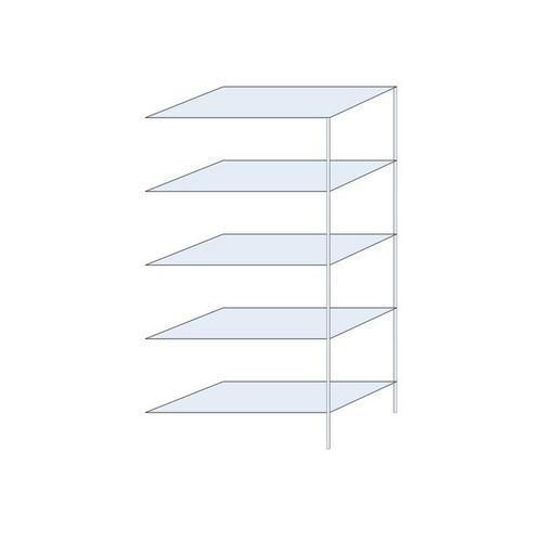 Kovový regál Tauret, přístavbový 200 x 100 x 50 cm, 1 200 kg, 5 polic, pozink