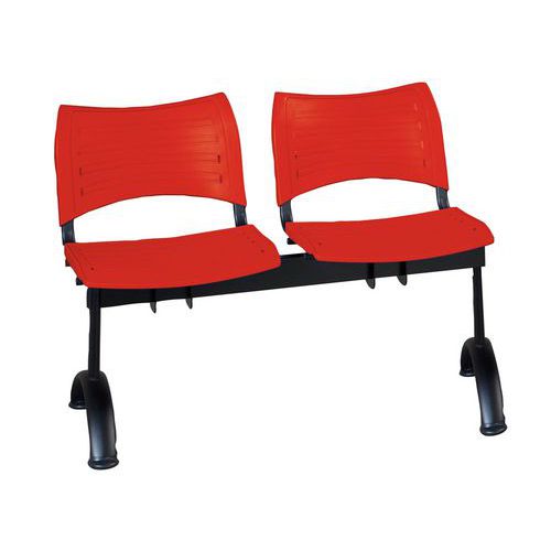 Lavice Visio, dvoumístná, červená