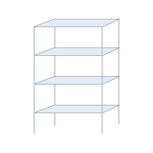 Kovový regál Andras, základní, 250 x 150 x 50 cm, 1 600 kg, 4 police, pozink
