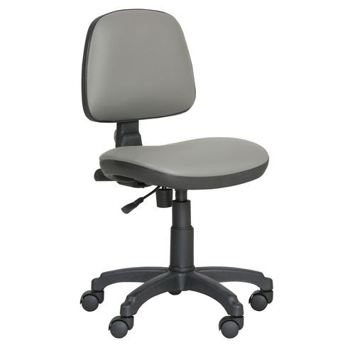 Pracovní židle Monako s tvrdými kolečky, šedá
