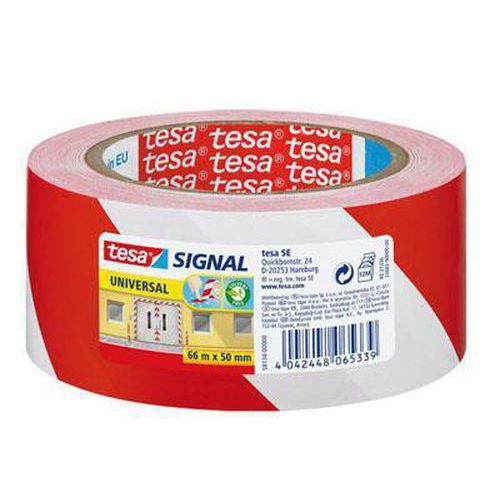 Vyznačovací páska na podlahy, červeno-bílá