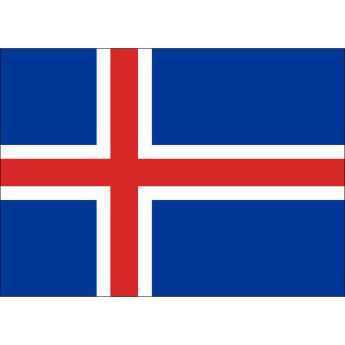 Státní vlajka, se záložkou, 150 x 100 cm, Island