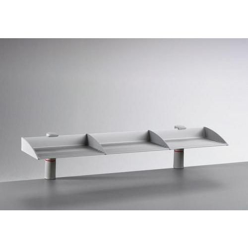 Odkládací police, šířka 1 000 mm, šedá