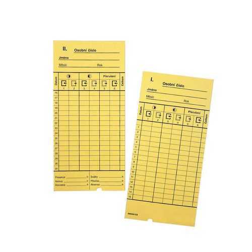 Dvoustranné evidenční karty (balení 250 ks), SK