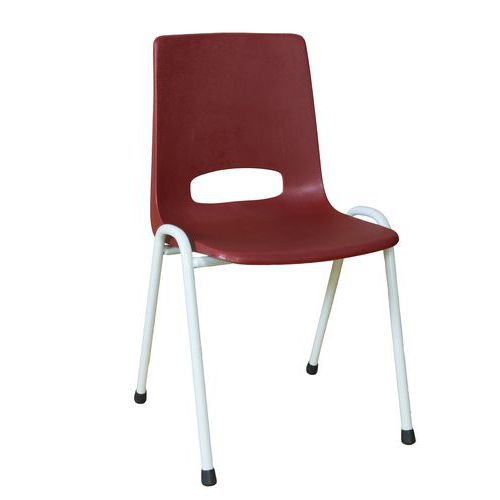 Plastová jídelní židle Pavlina Grey Light, bordó