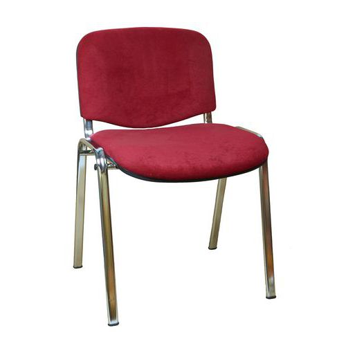 Konferenční židle ISO Velours Chrom, bordó