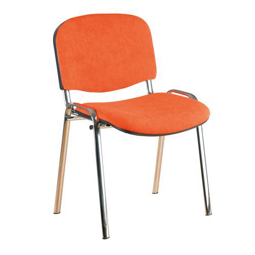 Konferenční židle ISO Velours Chrom, oranžová