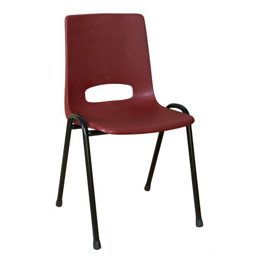 Plastová jídelní židle Pavlina Black, bordó