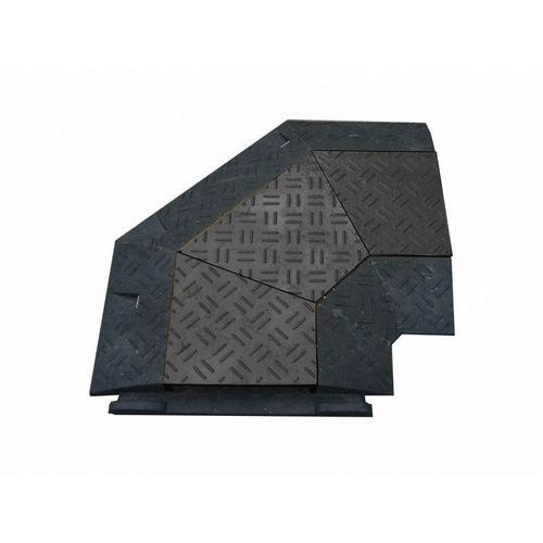 Kabelový most s krytem, rohový, levé provedení, černý