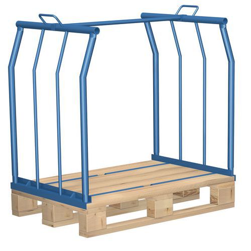 Paletový nástavec, typ 66, modrý, 120 x 120 x 80 cm