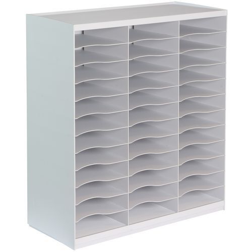 Přihrádkový modul, 36 přihrádek, šedý