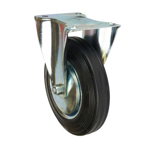 Gumové transportní kolo s přírubou, průměr 200 mm, valivé ložisko