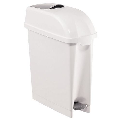 Plastový hygienický koš Chloe, 17 l, bílý