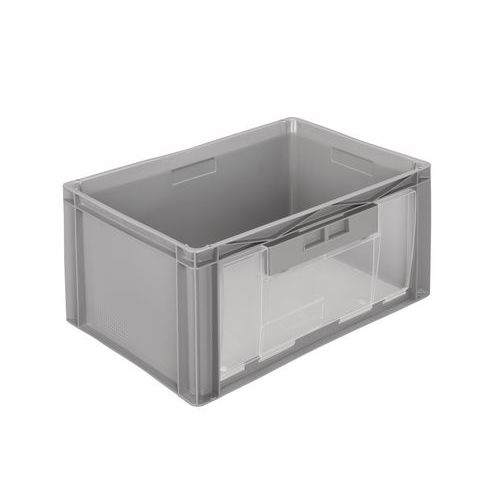 Euro přepravky s průhledem, boční průhled