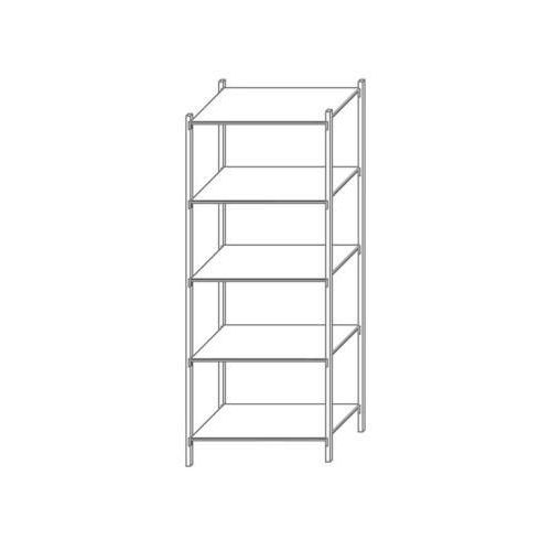 Regál na pneumatiky, základní, 300 x 100 x 40 cm, 5 pater