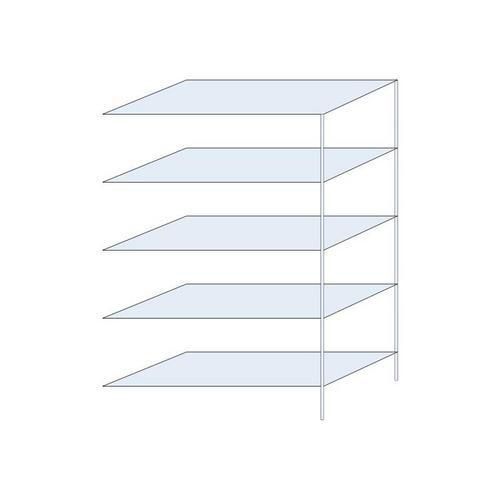 Kovový regál Tauret, přístavbový 200 x 130 x 60 cm, 1 200 kg, 5 polic, pozink