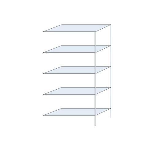 Kovový regál Tauret, přístavbový 200 x 100 x 40 cm, 1 200 kg, 5 polic, pozink