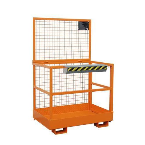 Pracovní klec pro vysokozdvižný vozík, rozměry 80 x 120 cm, stacionární