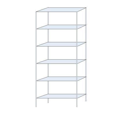 Kovový regál Tauret, základní 250 x 100 x 30 cm, 1 200 kg, 6 polic, pozink