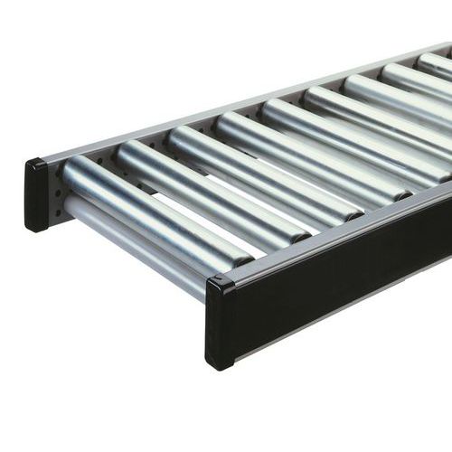 Válečkové dopravníky s ocelovými válečky, šířka 620 mm, délka 3 m, rozteč 100 mm