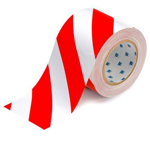 Podlahová páska Brady ToughStripe, červená/bílá