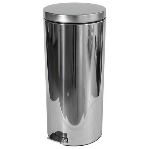 Kovový odpadkový koš Merida Clean, objem 30 l, lesklý nerez…