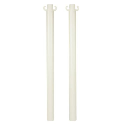 Pevné kovové zahrazovací sloupky Kit, výška 95 cm, 2 ks, bílé