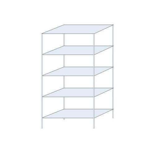 Kovový regál Tauret, základní 200 x 100 x 50 cm, 1 200 kg, 5 polic, pozink