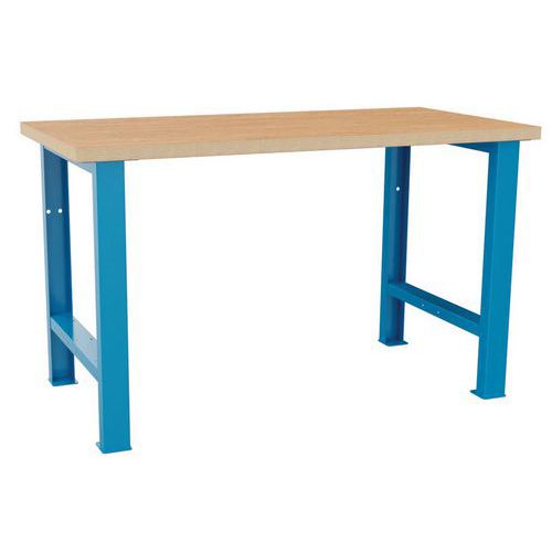 Dílenský pracovní stůl LISTA, 1500x750x890mm, nosnost 600 kg, světle modrá