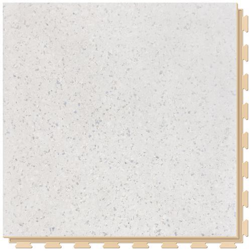 Podlaha Fortelock Business, dezén Light Pure Gray, dlaždice, spára béžová