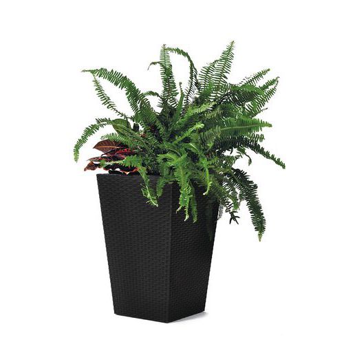 Květináč Rattan S, 23,6 l, antracit